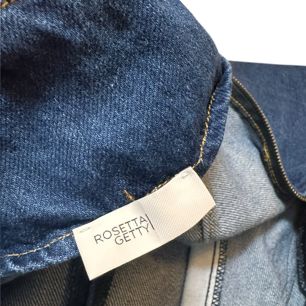 Rosetta Getty HIGH RISE WIDE LEG PANT - DENIM 2 - Picture 4 of 7